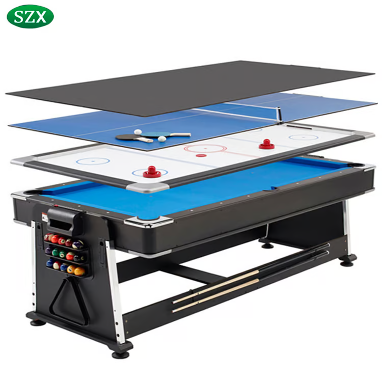 Experience Endless Fun with the 7ft 4 In 1 Multi Functional Pool Table For Adult