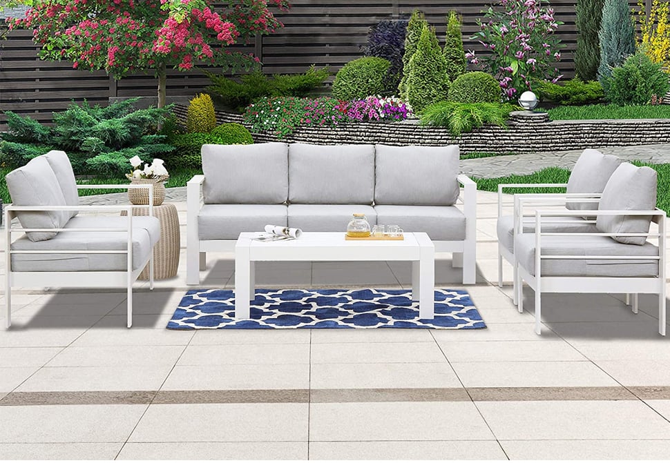 Wisteria Lane Outdoor Patio Furniture Sets Aluminum Sectional Sofa