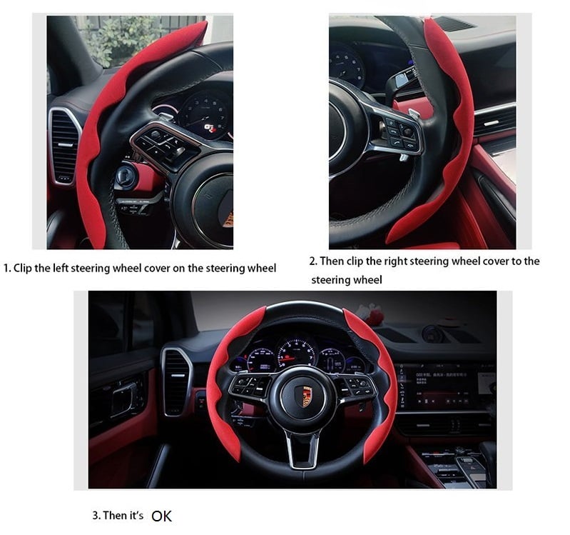 steering wheel cover leather