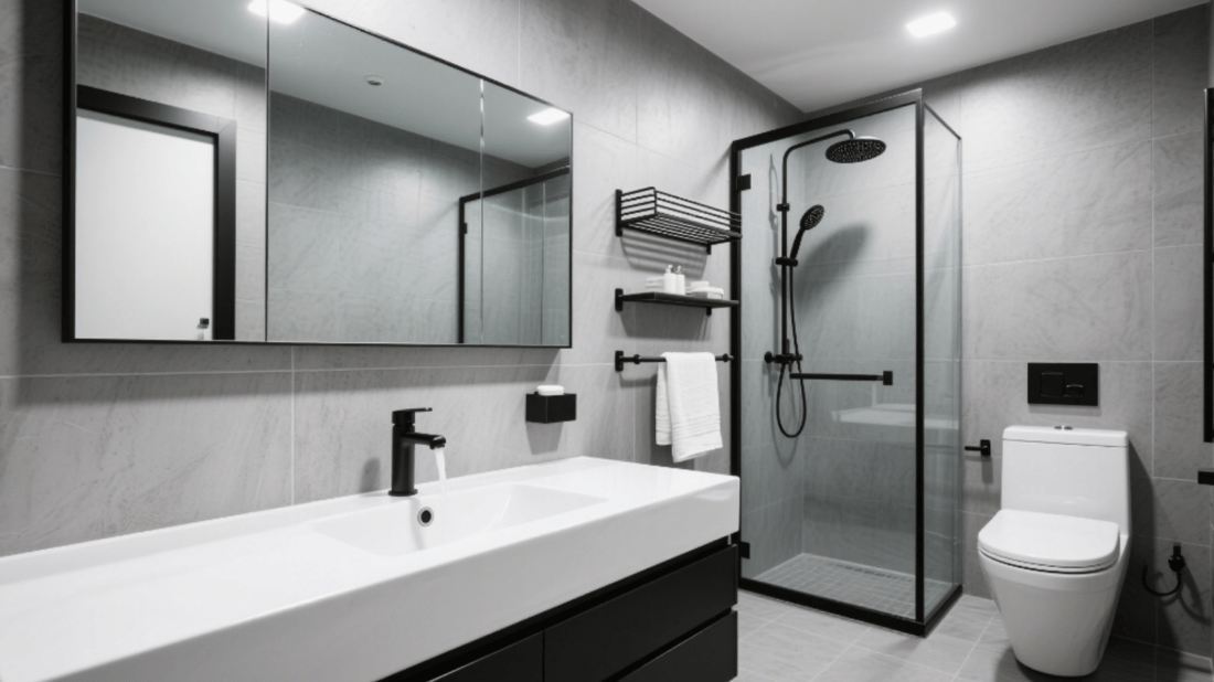 Maximize Bathroom Storage with Hanging Accessories and a Toilet Storage Rack