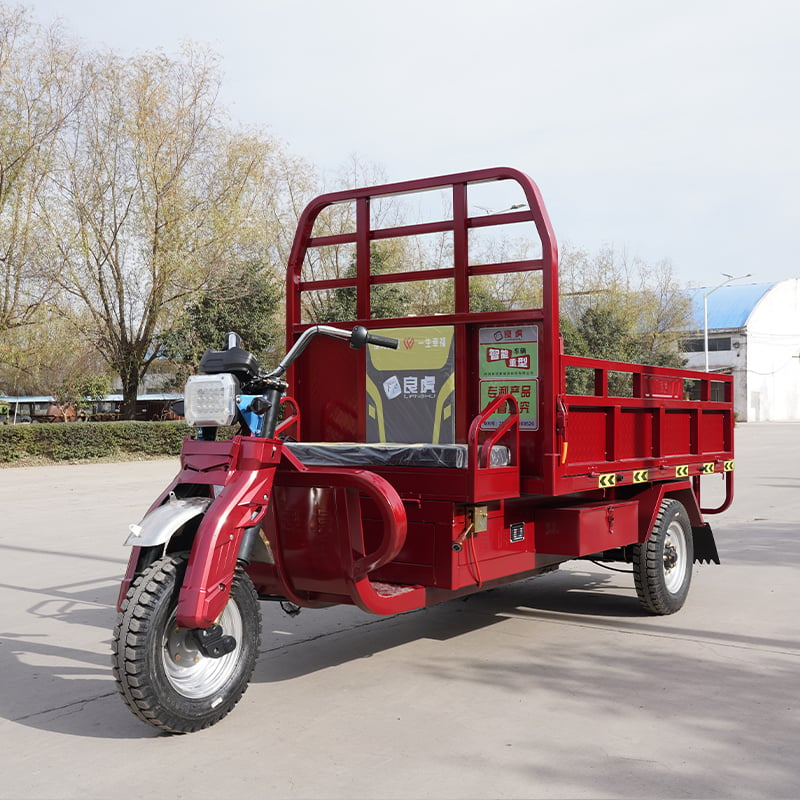 Electric cargo dump tricycle conforms to low-carbon development