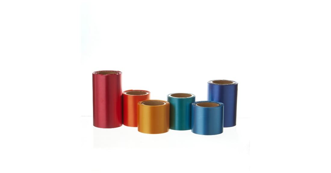 What types of textile ribbons are available for printing?