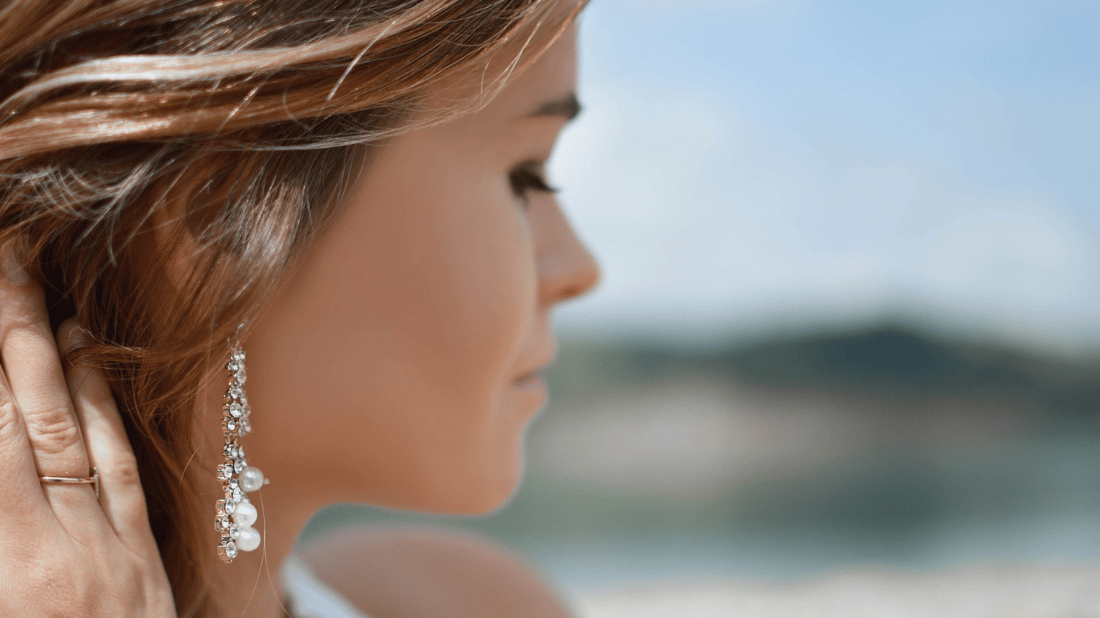 Aquamarine Earrings in White Gold