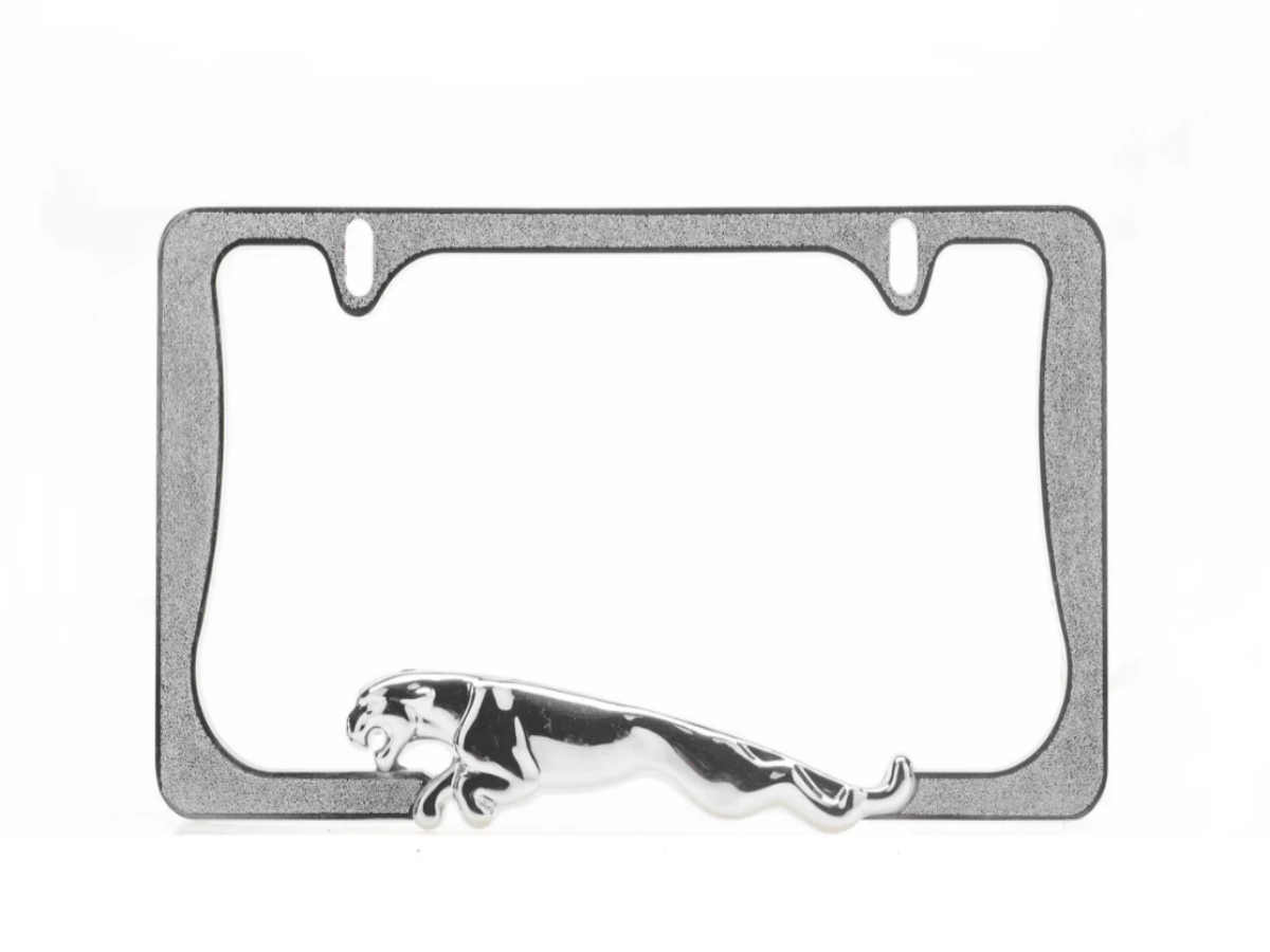 Zinc Alloy-Electroplating / Plastic Spraying Powder-Leopard License Plate Frame