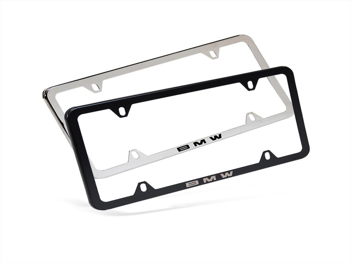 customized BMW license plate frame