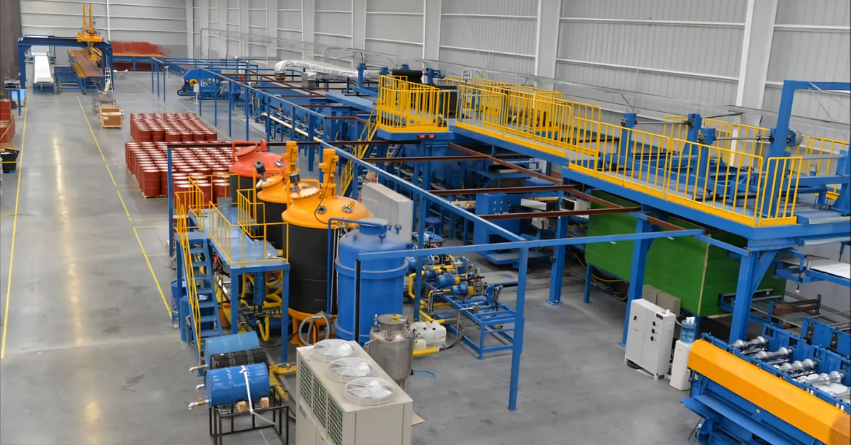 How can color steel plate equipment assist in the production of the construction industry?