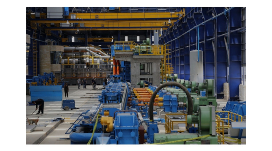 The bar continuous casting machine process