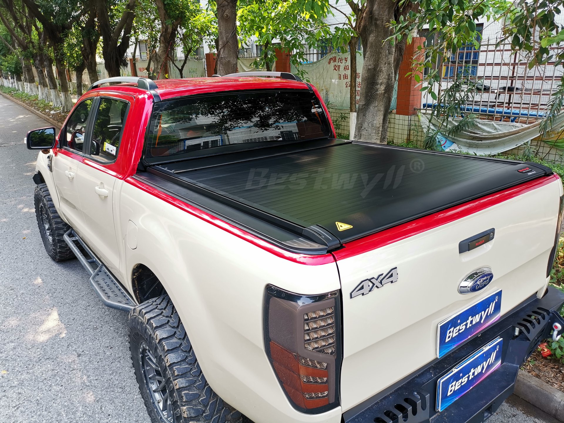 Electric Pickup Cover For 2012-2021 Ford Ranger Xlt, Double Cab, (Compatible With 2019 Mazda BT50)