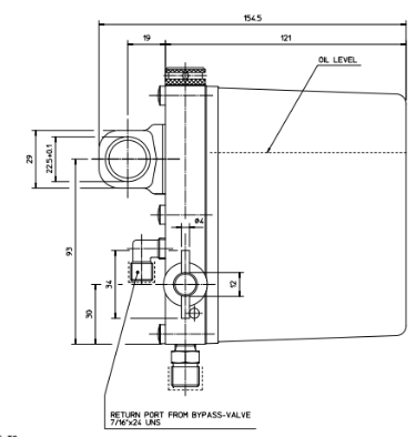 Oil level of cabin pump