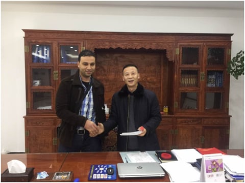 Warmly Welcome Egyptian customer Visit Huida