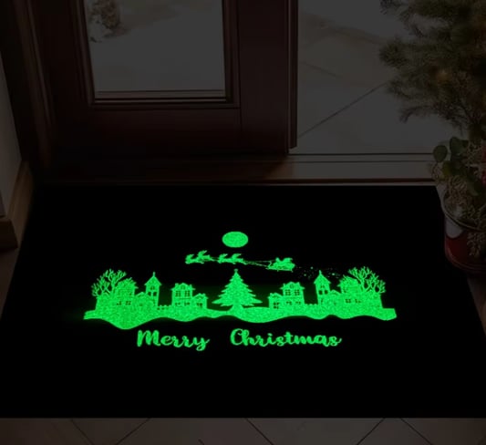 Glow-in-the-dark doormats perfect for Halloween and Christmas