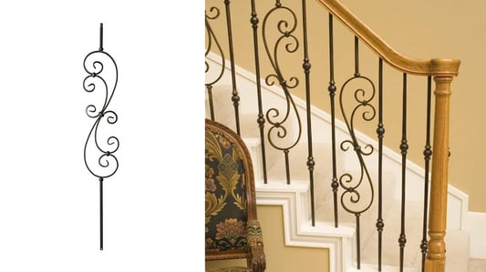 The Elegance of Scroll Iron Balusters
