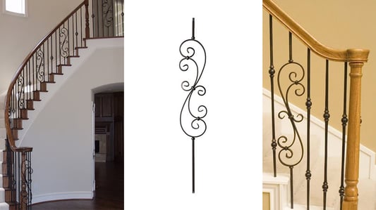 The Beauty of Scroll Series Iron Balusters