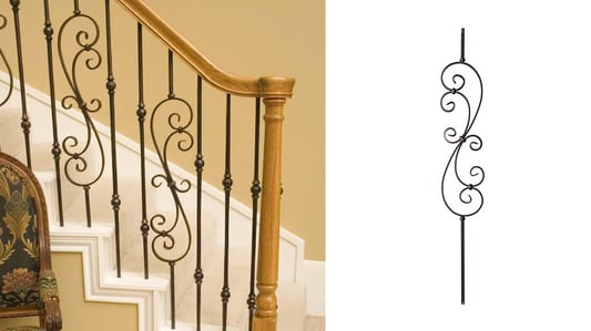 The Elegance of Large Scroll Iron Balusters