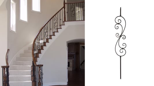 The Beauty of Spiral Scroll Iron Balusters