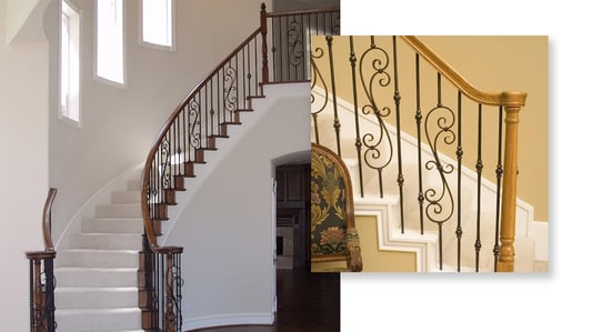The Beauty of Solid Scroll Iron Balusters