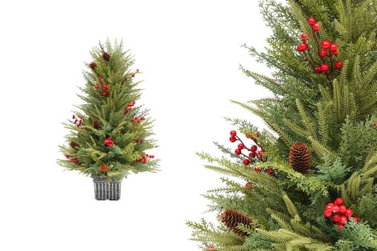 The Perfect Tiny Christmas Tree for Your Bedroom Nightstand