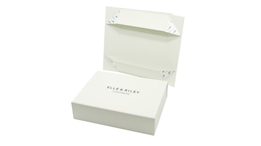 Elegant Rigid Cardboard Boxes for Clothes and Hats with Gold Stamping