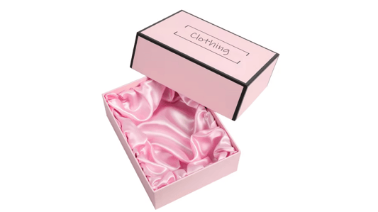 Elegant Cardboard Boxes with Lids and Pink Silken Lining for Dress Belt Packaging