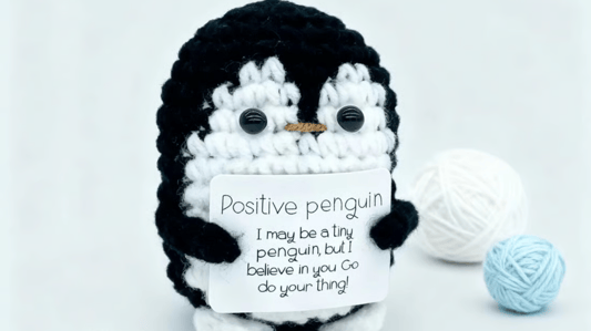 Discover the Charm of the Crochet Positive Penguin Plush: A Heartwarming Handmade Delight