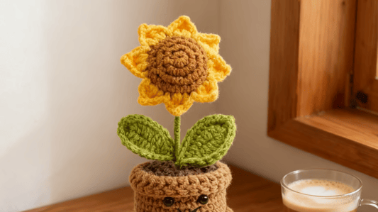 Sunflower Crochet Plush Decor: Brighten Your Space with Handmade Charm