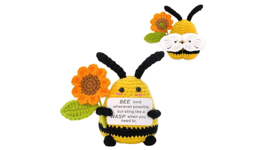 Bee Kind Crochet Plush Decor: Charming, Eco-Friendly, and Heartwarming Accents