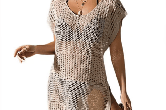Knitted Hollow Out Mesh Cover Up Beach Dress: The Ultimate Summer Staple