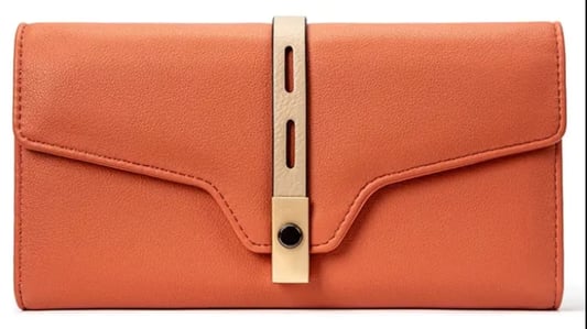 The Latest Design New Arrival Orange Color Ladies Purse