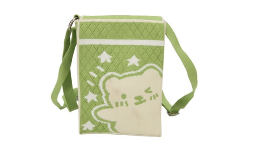 Introducing the Trendy Green Modern Knitted Crossbody Bag