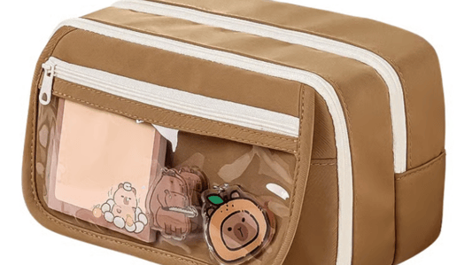 Nine Layers Ultra-Large Capacity Pen Bags with a Transparent Partition