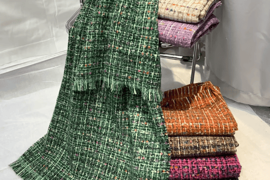 The Elegant Charm of the Colorful Woven Floral Style Scarf