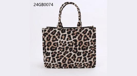 Women's Vintage Custom Logo Leopard Print Shopper Bag: A Stylish Essential