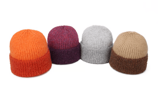Autumn Winter Fashion Cosy Two Tone Wool Knitted Beanie Hats: Essential Style and Warmth