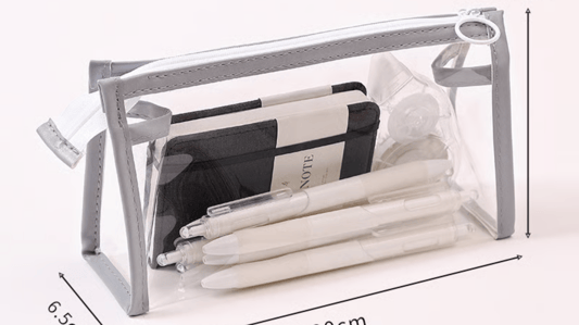 Maximize Organization with a Large Capacity Transparent PVC Pencil Case