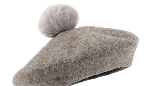 Beret Cap 100 Wool Fashion Plain Dyed With Pom Pom: Style and Function Combined
