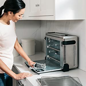 SP101. Ninja. Foodi. Digital. Air. Fry. Oven. Toaster Oven. Clean easily