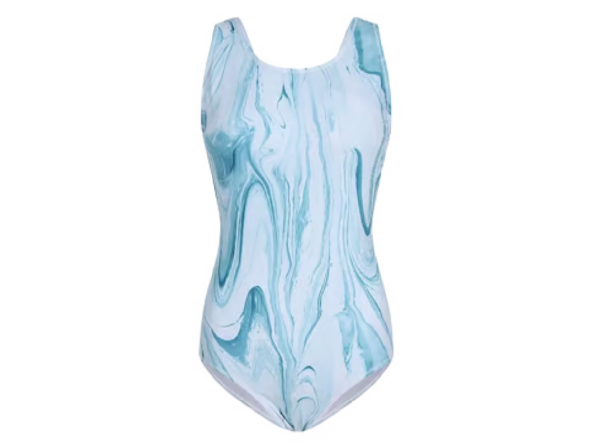 Dive into Style with the Sleeveless One-piece Water Printed Swimsuit & Monokini