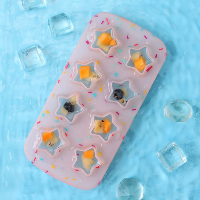 How long does it take to make ice cubes in a silicone tray?