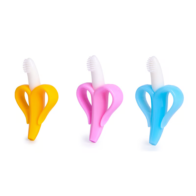 Soft Silicone Banana Toothbrush Teething Ring: The Perfect Dental Care for Your Infant