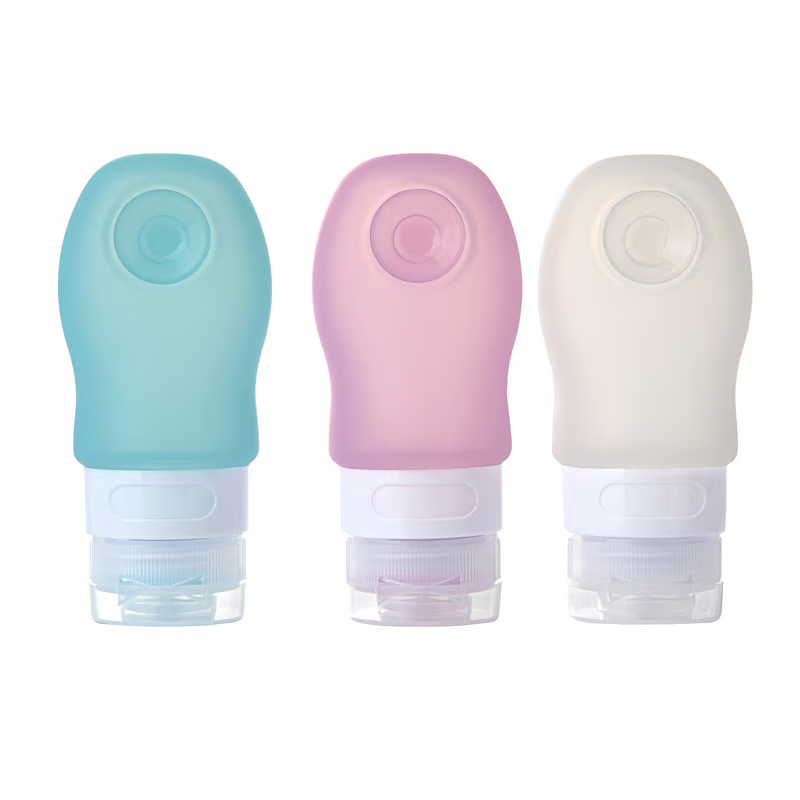 Portable Silicone Travel Bottle Set for Leak Proof and Squeezable Toiletries