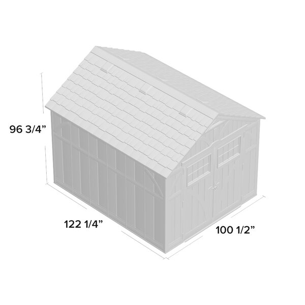 Outdoor Vanilla 8 ft. W x 10 ft. D Plastic Storage Shed