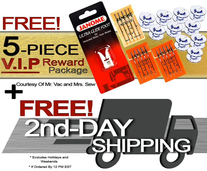 JAN HD3000 Heavy Duty Sewing Machine w/ FREE! 5-Piece V.I.P Reward Package and FREE! 2nd-Day Shipping