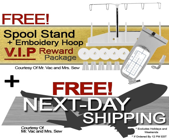 JAN Memory Craft 500e Embroidery Machine w/ V.I.P Reward Package and FREE! Next-Day Shipping