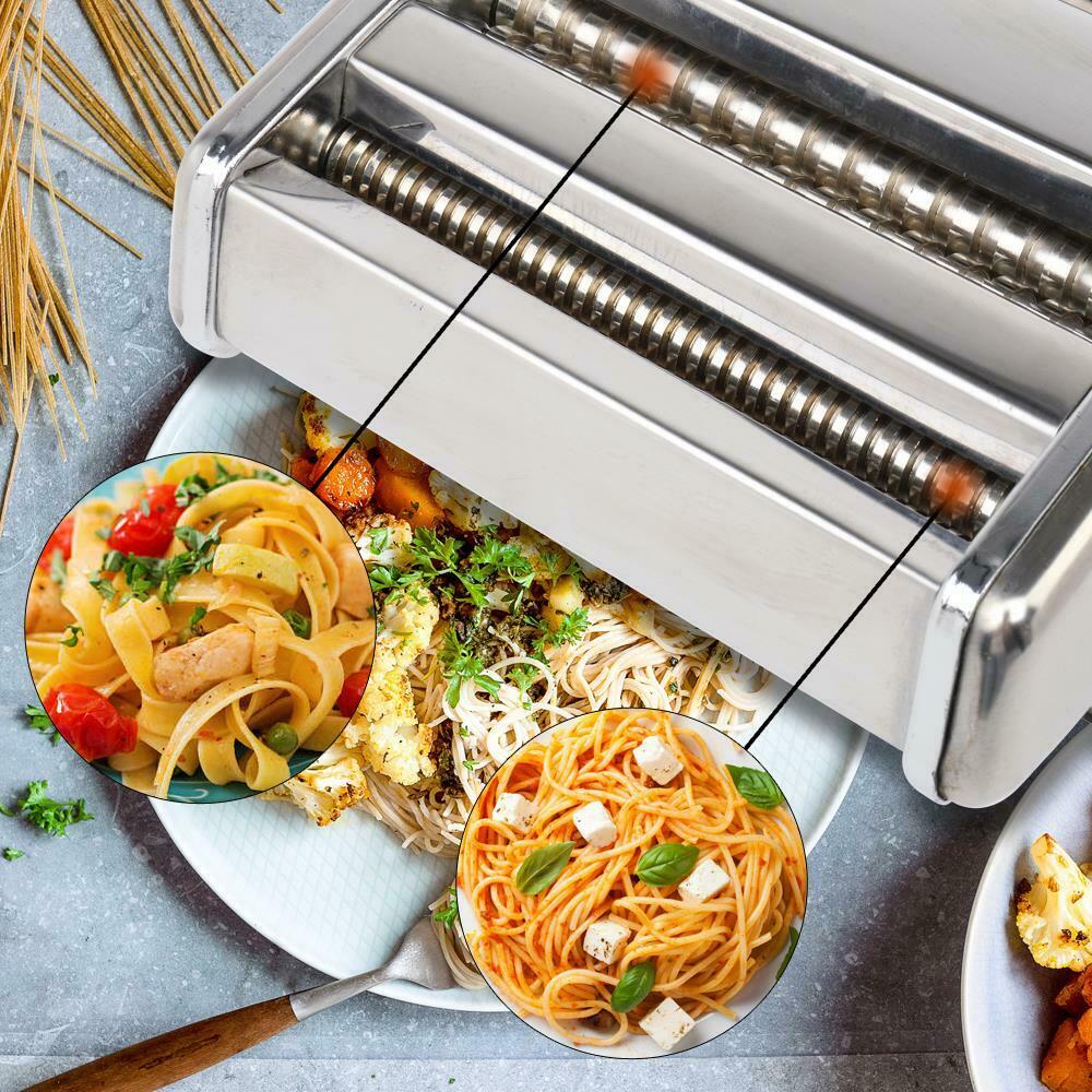 Image 31 - Stainless Steel Fresh Pasta Maker Roller Machine for Fettuccine Spaghetti Noodle