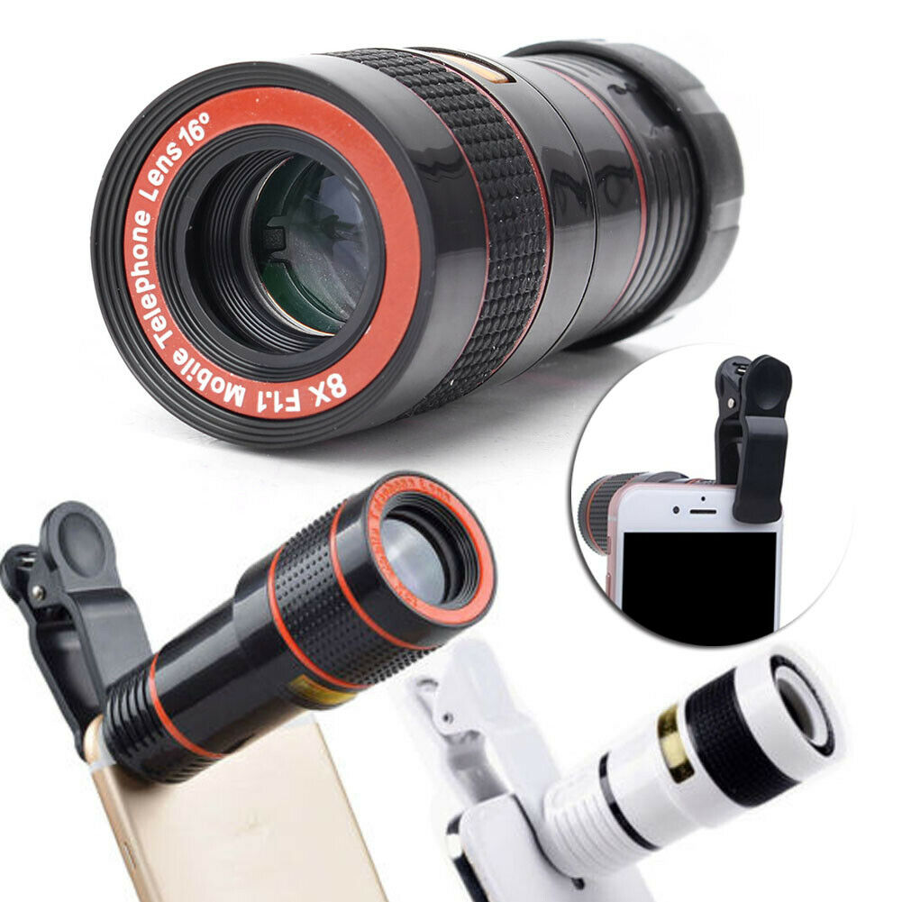 Image 1 - HD 12x Optical Zoom Clip on Camera Len Phone Telescope For Universal Cell Phone
