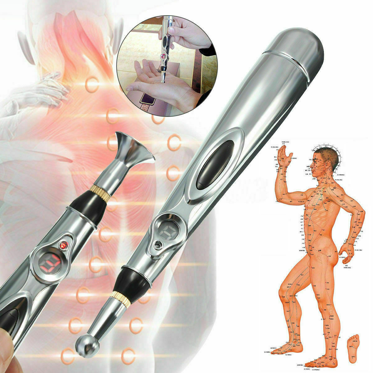 Image 81 - Therapy Acupuncture Electronic Pen Meridian Energy Heal Massage Pain Relief USA