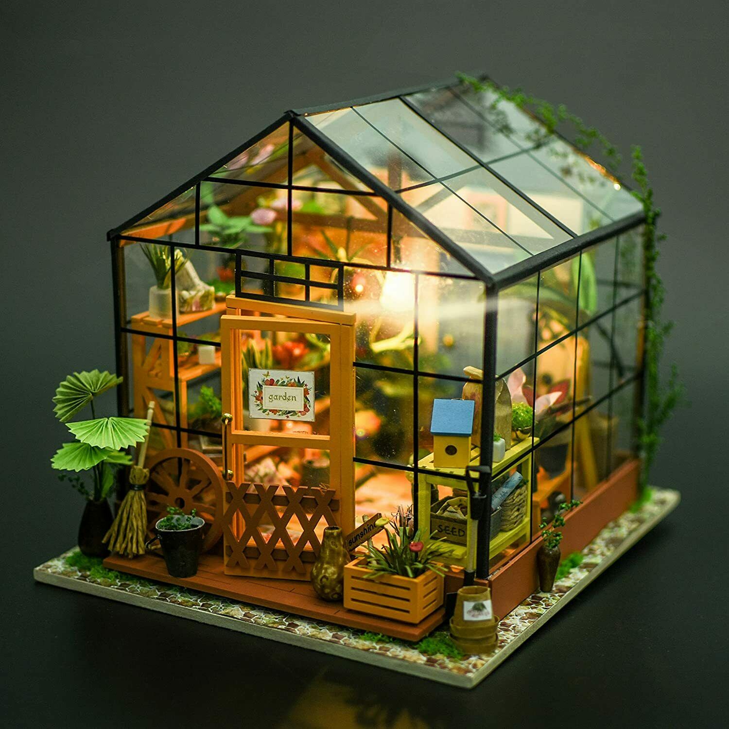 Image 1 - Cathy’s Flower House DIY Miniature Doll House w/ LED Lights Dollhouse Xmas Gift