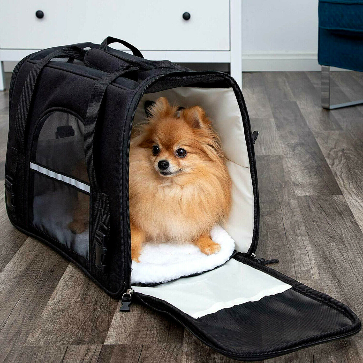 Image 101 - Pet Dog /Small Cat Carrier Soft Sided Comfort Bag Travel Case Airline Approved