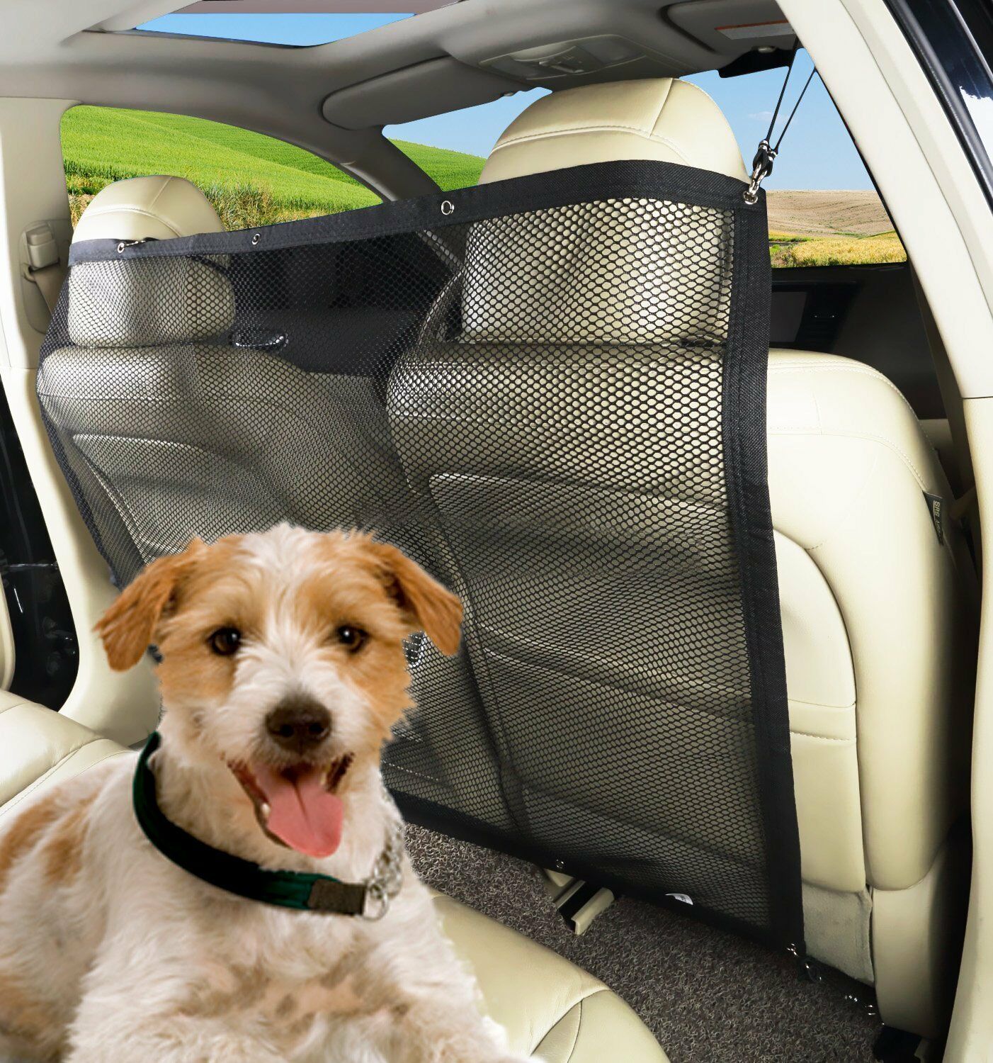Image 61 - Zone Tech Vehicle Car Travel Pet Dog Car Back Seat Net Mesh Barrier 47x34&#034;