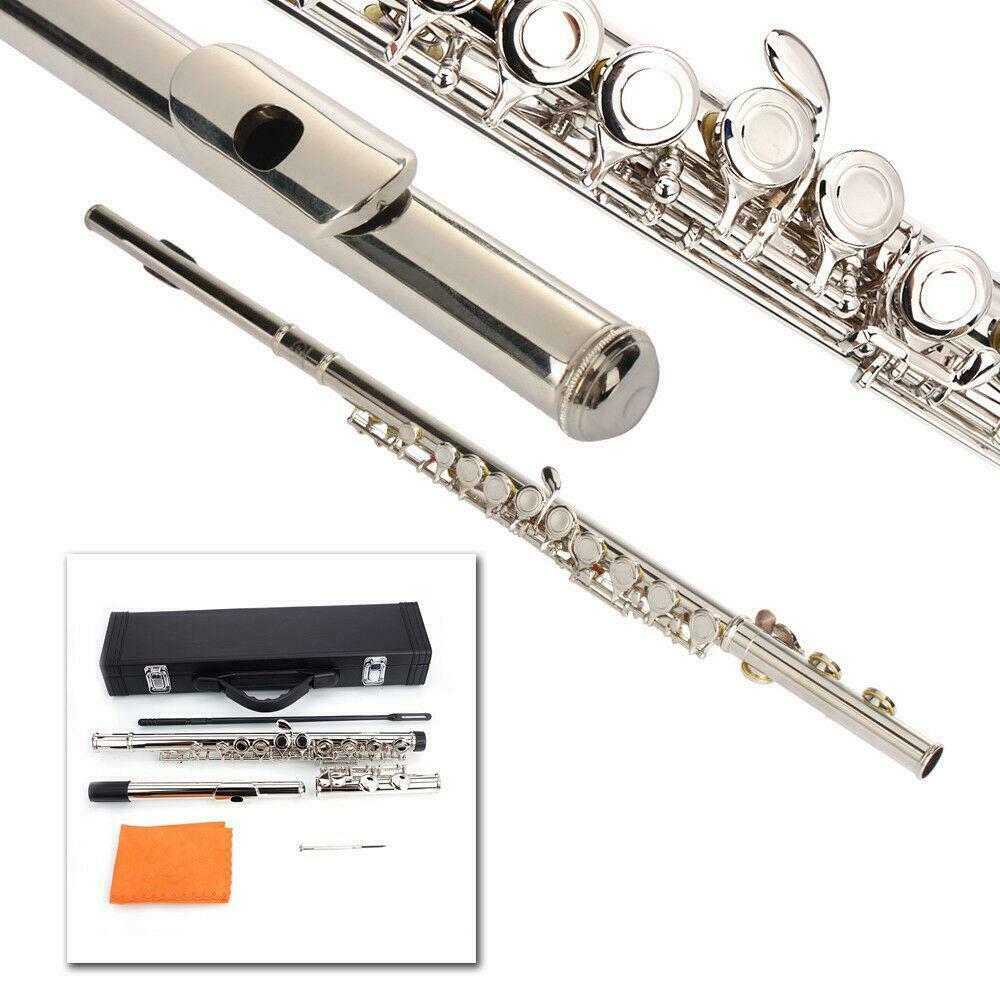Image 1 - New High Quality Silver Plated 16 Closed Holes C with E Key Flute